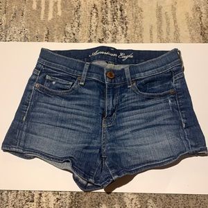 High-waisted stretch American Eagle jean shorts size 0 (fits like a 2)